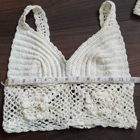 𝅺handmade knit 3 piece festival shorts and tops - Picture 3 of 5